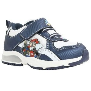 NWT Children's Navy and White Velcro Sneakers with Character Detail